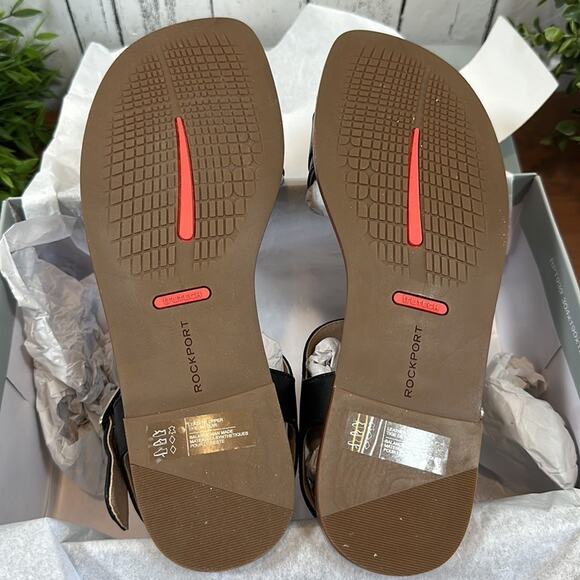 Rockport Zadie Buckle Total Motion Leather Sandals Wide Width Size 9.5 - Picture 11 of 12